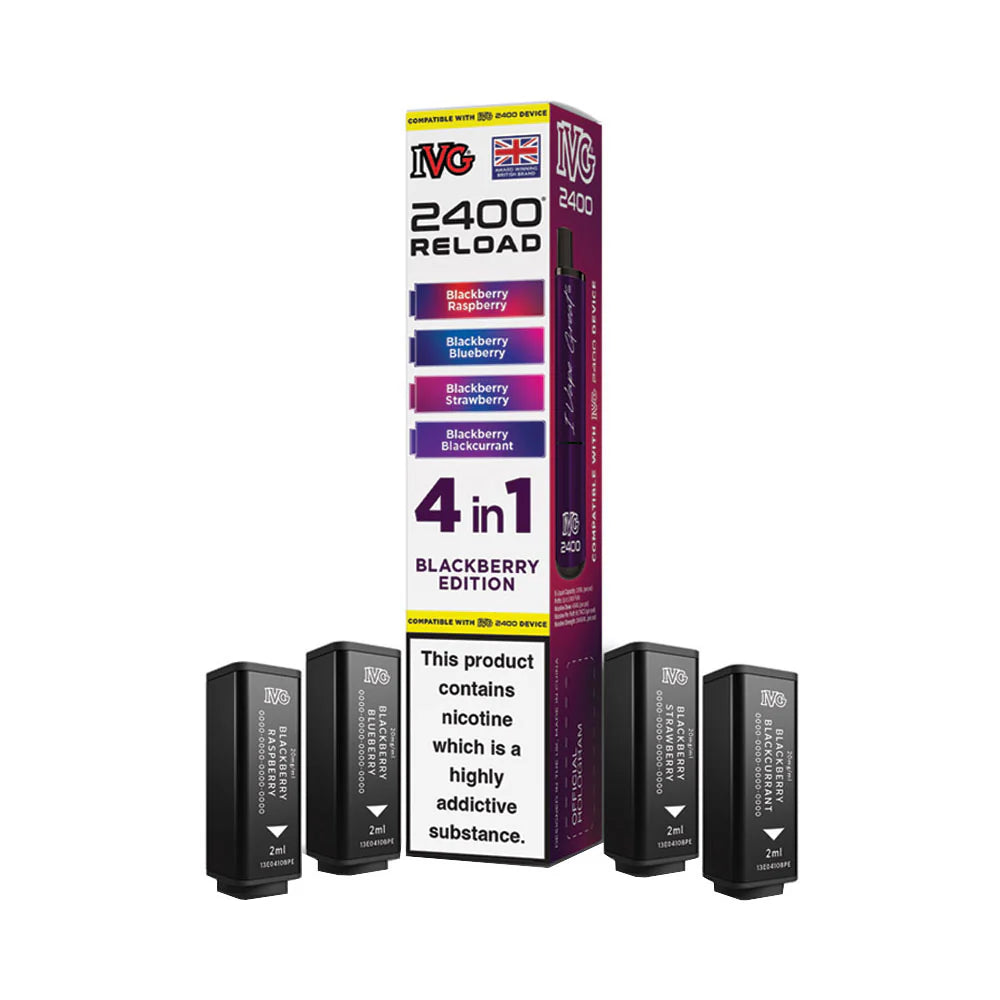 IVG 2400 Reload 4 Pod Pack Blackberry Edition