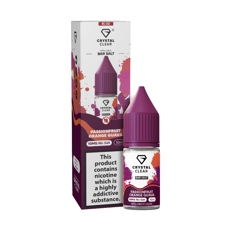 Crystal Clear 10ml Passionfruit Orange Guava 10mg