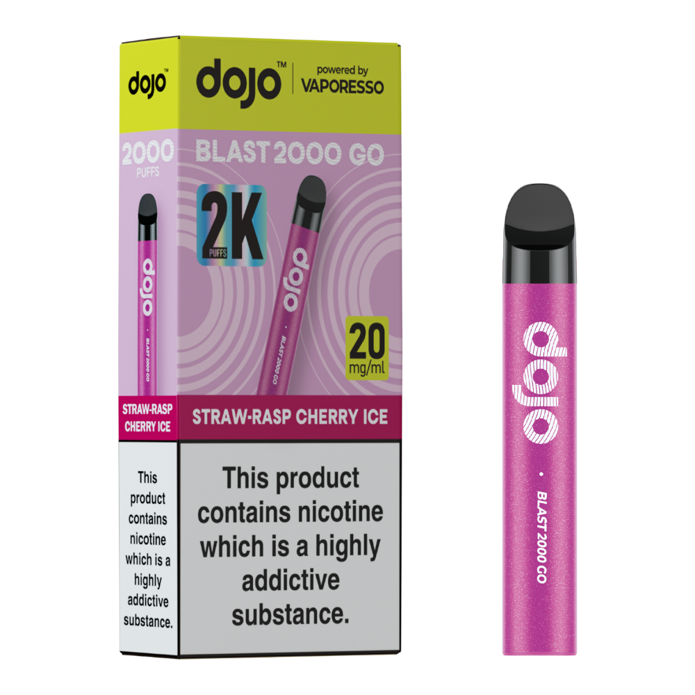 Dojo Blast Go 2k Kit Strawberry Raspberry Cherry Ice