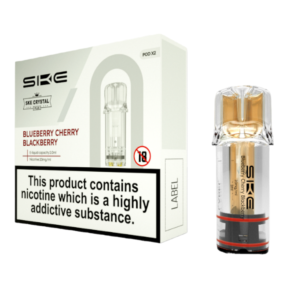 SKE Crystal Plus Pods 20mg Blueberry Cherry Blackberry