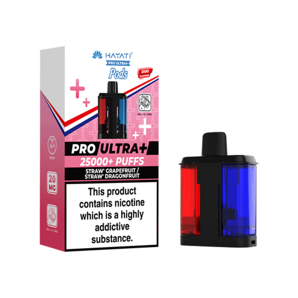 Hayati Pro Ultra+ Refill Pod Strawberry Grapefruit Strawberry Dragonfruit