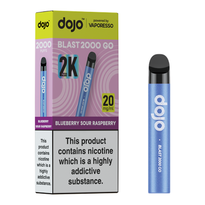 Dojo Blast Go 2k Kit Blueberry Sour Raspberry