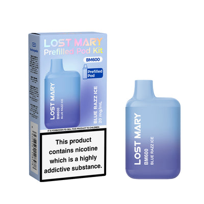 Lost Mary BM600 Recharge Kit Blue Razz Ice