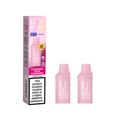 Lost Mary BM600 Recharge 2x Pods Blueberry Sour Raspberry