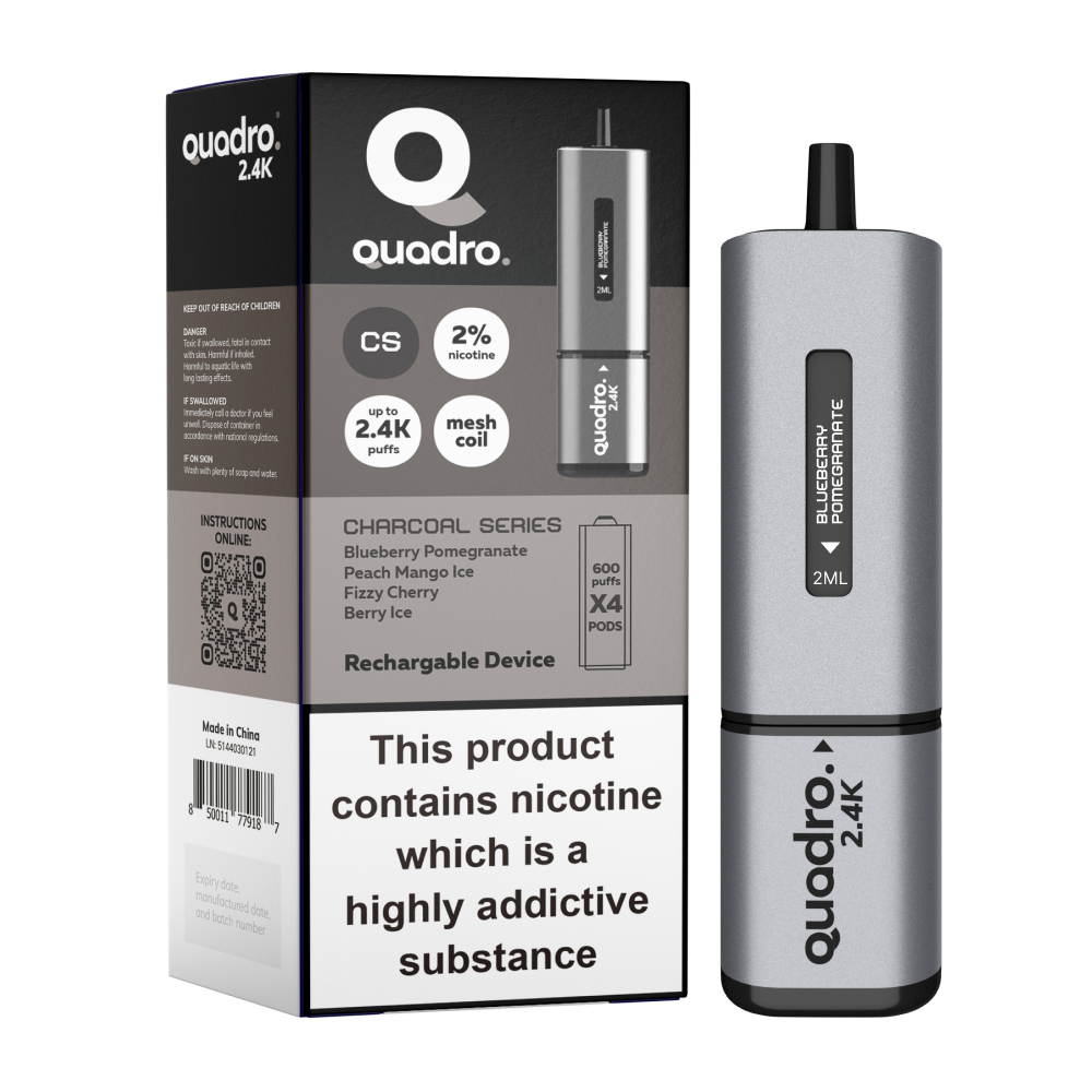 Quadro 2.4K Device Charcoal Series 20mg