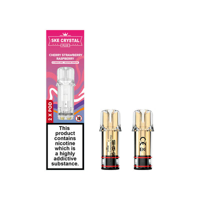 SKE Crystal Plus Pods 20mg  Cherry Strawberry Raspberry