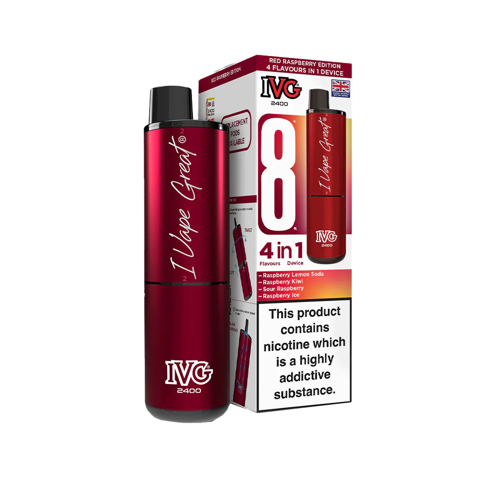 IVG 2400 Recharge Kit Red Raspberry Edition