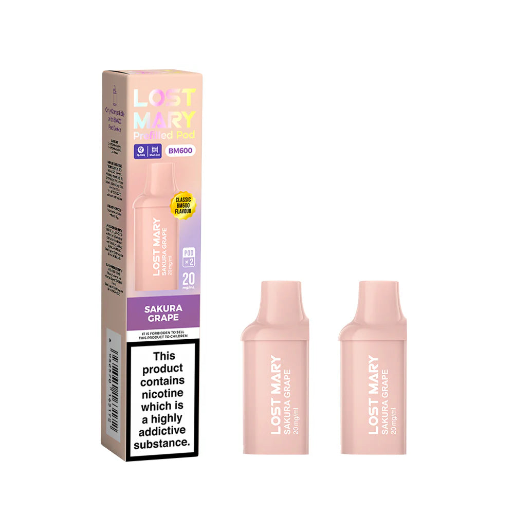 Lost Mary BM600 Recharge 2x Pods Sakura Grape