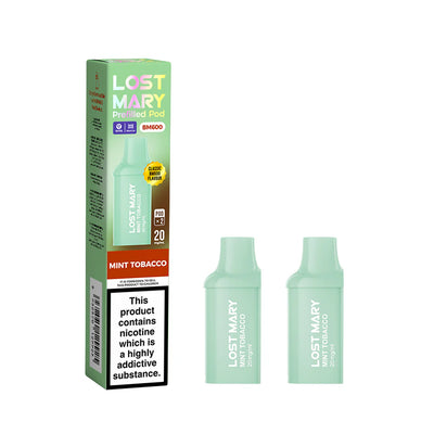 Lost Mary BM600 Recharge 2x Pods Mint Tobacco