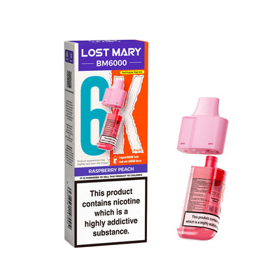 Lost Mary BM6000 Pods Raspberry Peach