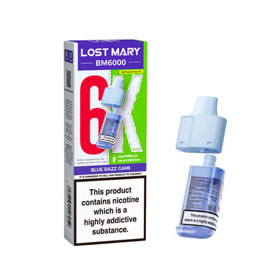 Lost Mary BM6000 Pods Blue Razz Gami