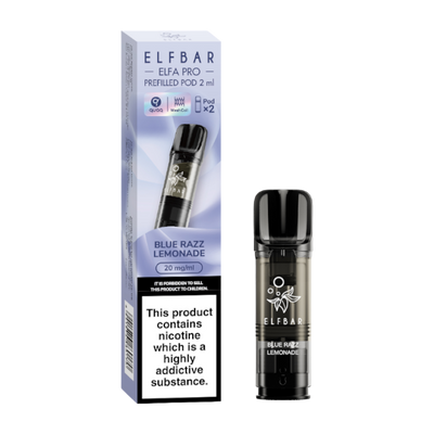 Elfbar Elfa Pro Prefilled Pod 2pk Blue Razz Lemonade 2ml