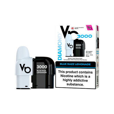 Vapes Bars Diamond 3k Pods Blue Razz Lemon
