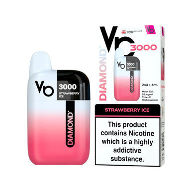 Vapes Bars Diamond 3k Kit Strawberry Ice