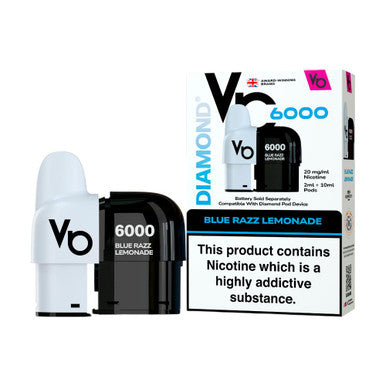 Vapes Bars Diamond 6k Pods Blue Razz Lemonade