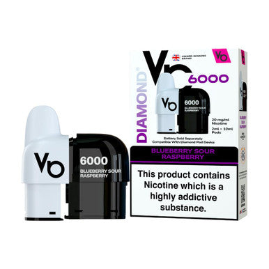 Vapes Bars Diamond 6k Pods Blueberry Sour Rasp