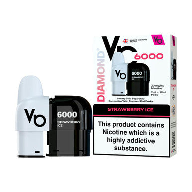 Vapes Bars Diamond 6k Pods Strawberry Ice